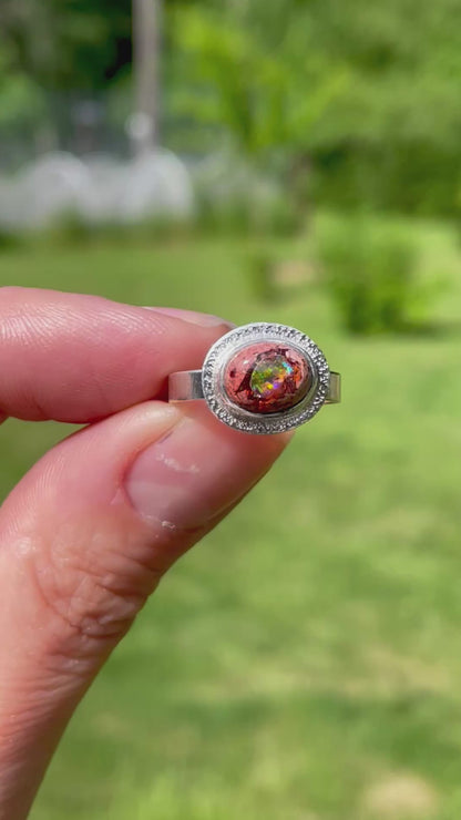 Mexican Fire Opal Ring size 6