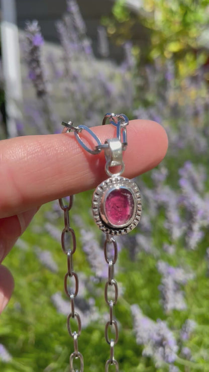Fuchsia Tourmaline Necklace