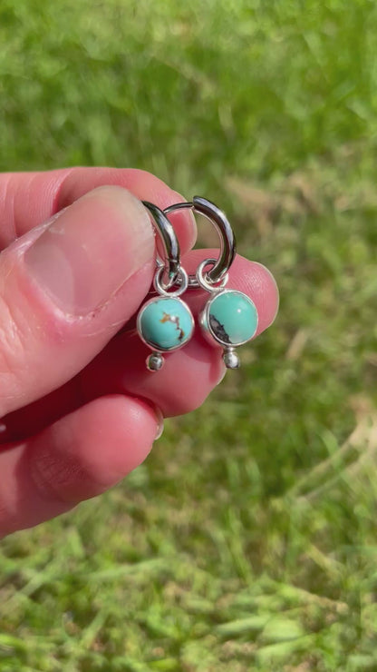 Cananea Turquoise Huggie Hoops 1