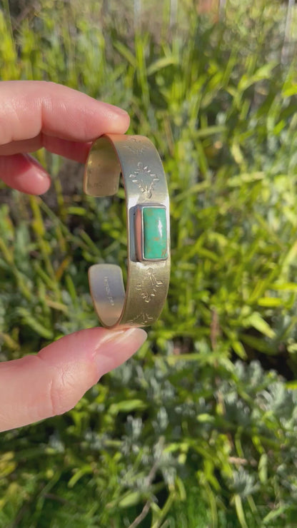 Mixed metal Turquoise Cuff 2