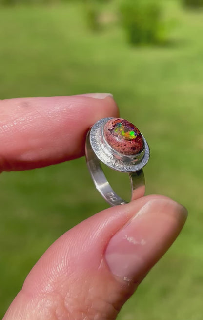 Mexican Fire Opal Ring size 6