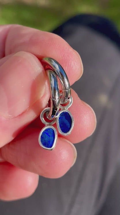 Australian Opal Huggie Hoop 1
