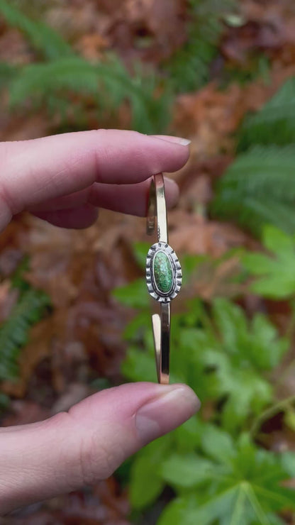 Mixed metal Turquoise Cuff 1