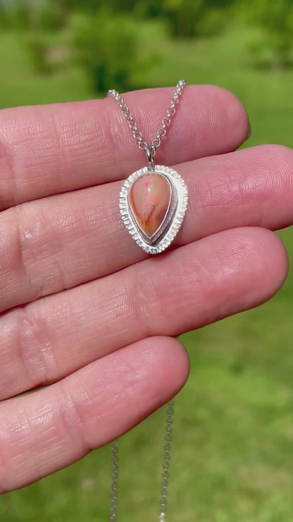Mexican Fire Opal necklace