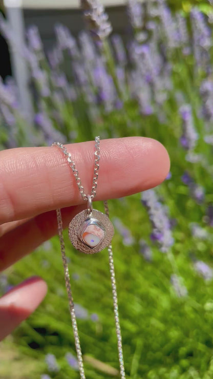 Recycled Mexican Fire Opal necklace 1
