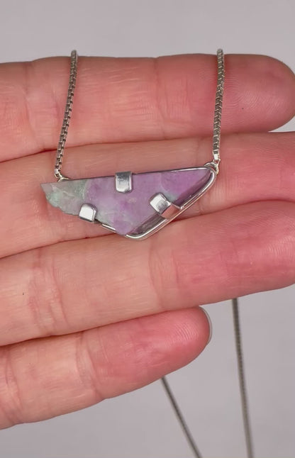 Prong set Variscite Necklace