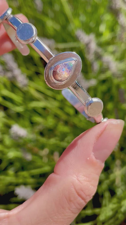 Recycled Mexican Fire Opal Cuff