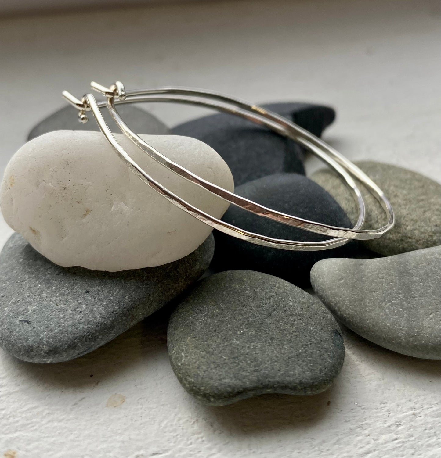 Large Hoop Earrings in Sterling Silver or Gold Fill *Live your life collection