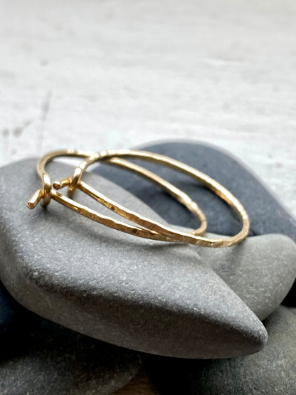 Small Hoop Earrings in Sterling Silver or Gold Fill *Live your life Collection
