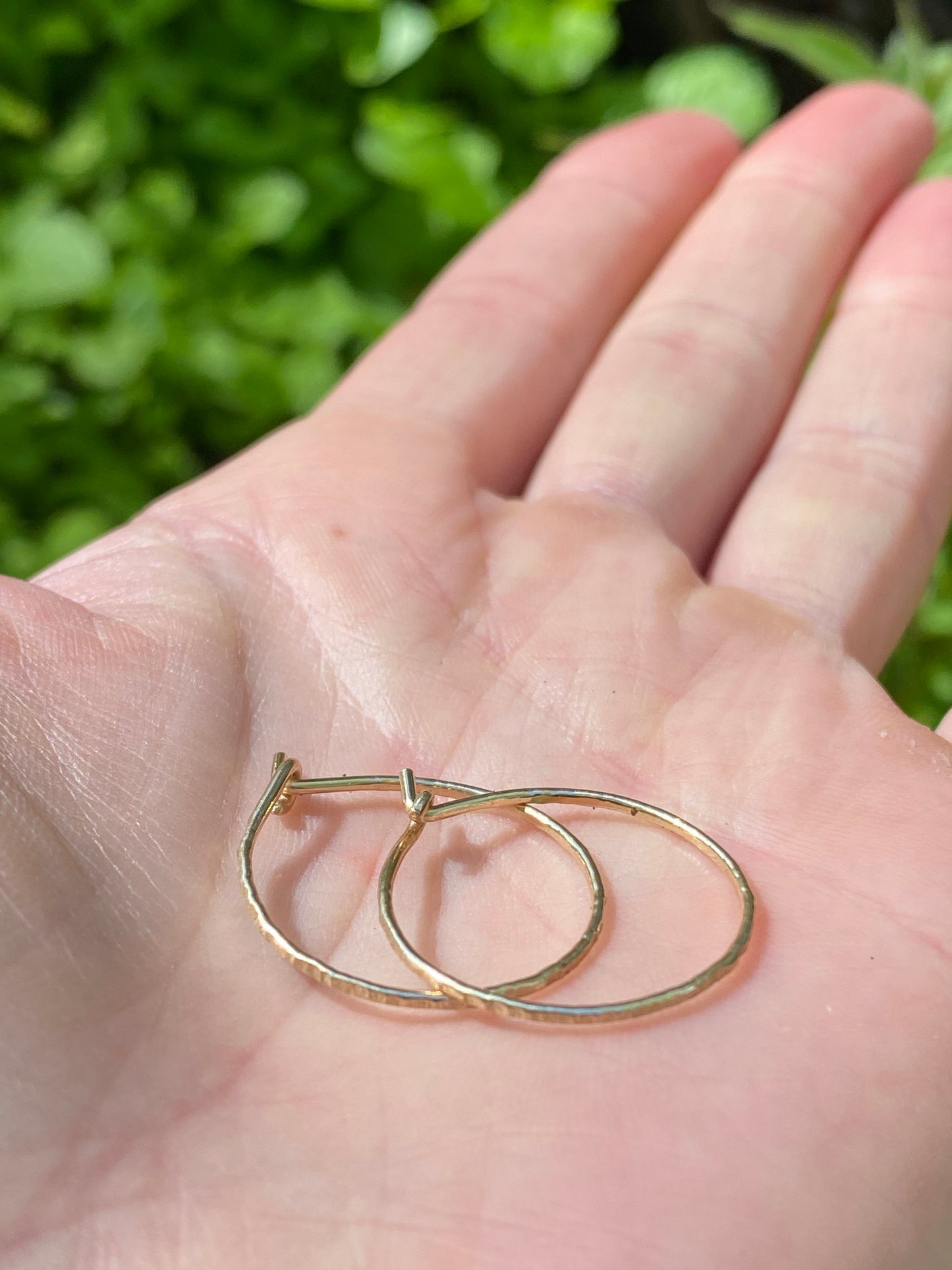 Small Hoop Earrings in Sterling Silver or Gold Fill *Live your life Collection
