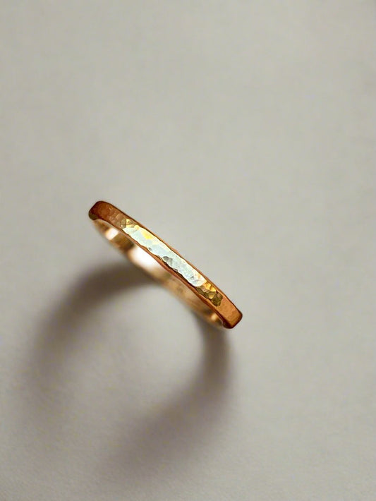 Made to order 14 karat Gold band *Live your life Collection