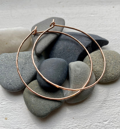 Medium Hoop Earrings in Sterling Silver or Gold Fill *Live your life Collection
